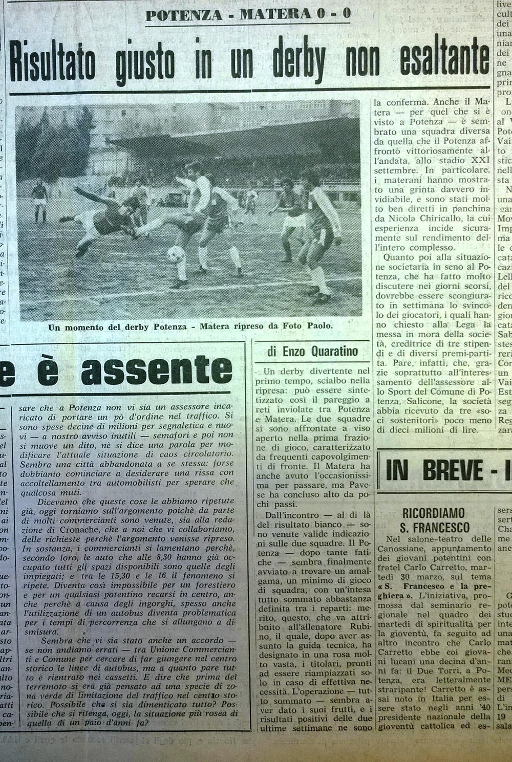 1981-82 potenza-matera corriere di pz
